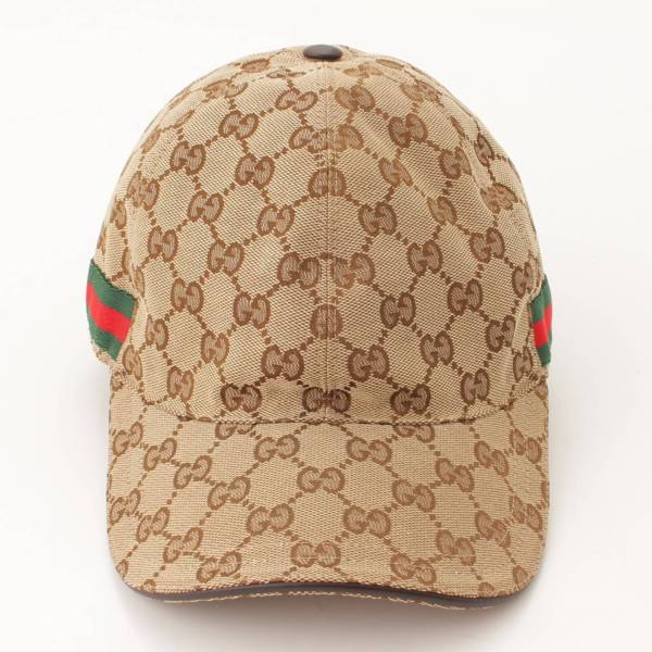 グッチ(Gucci) GGキャンバス シェリー ベースボールキャップ 200035 帽子 ベージュ L59 中古 通販 retro レトロ