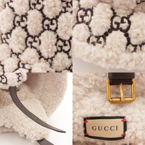 グッチ(Gucci) GG イヤーフラップ ファー ハット ベルト付き