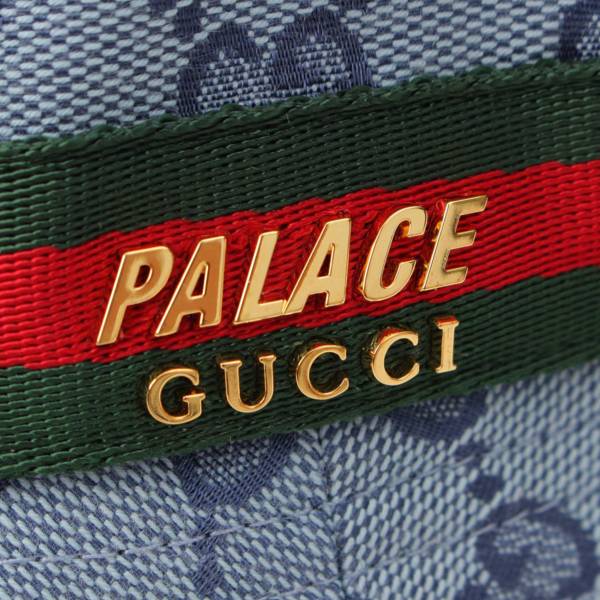 グッチ Gucci PALACE パレス GGキャンバス シェリーライン バケットハット 726133 ブルー M 中古 通販 retro レトロ