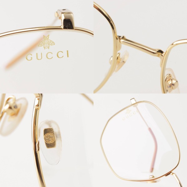 グッチ Gucci アジアンフィット Bee サングラス GG0396S ピンク×ゴールド 56□18 中古 通販 retro レトロ