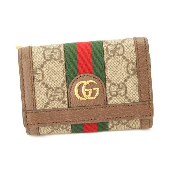 グッチ(Gucci) オフィディア GGスプリーム コンパクト 三つ折り財布 