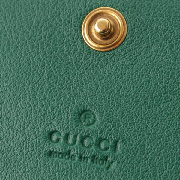 グッチ(Gucci) GGマーモント バンブー レザー コンパクトウォレット 財布 658244 グリーン 中古 通販 retro レトロ