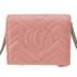 GGマーモント チェーン付き レザー 二つ折り財布 コンパクトウォレット 625693 ピンク