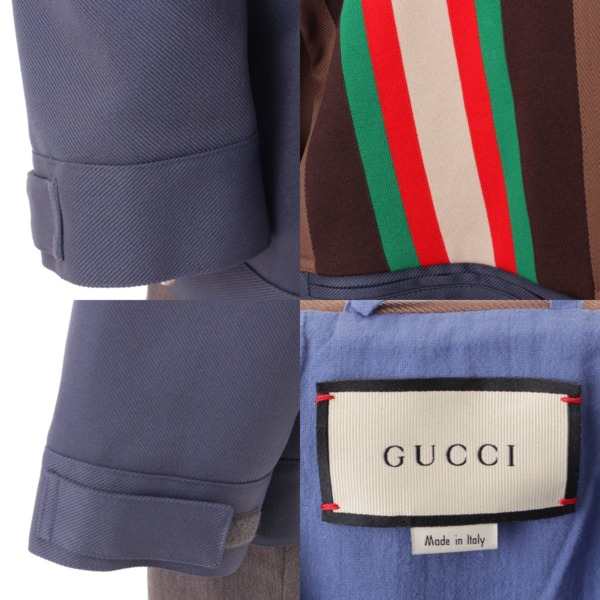 グッチ(Gucci) メンズ シェリーライン ドリル ジップアップジャケット