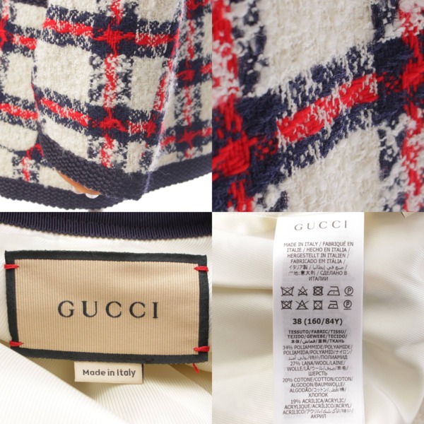 グッチ(Gucci) GG チェック ツイード ジャケット 660820 マルチカラー