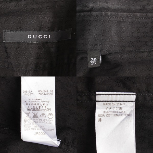 グッチ(Gucci) グッチシマ シャツ ブラック 38/15 中古 通販 retro レトロ