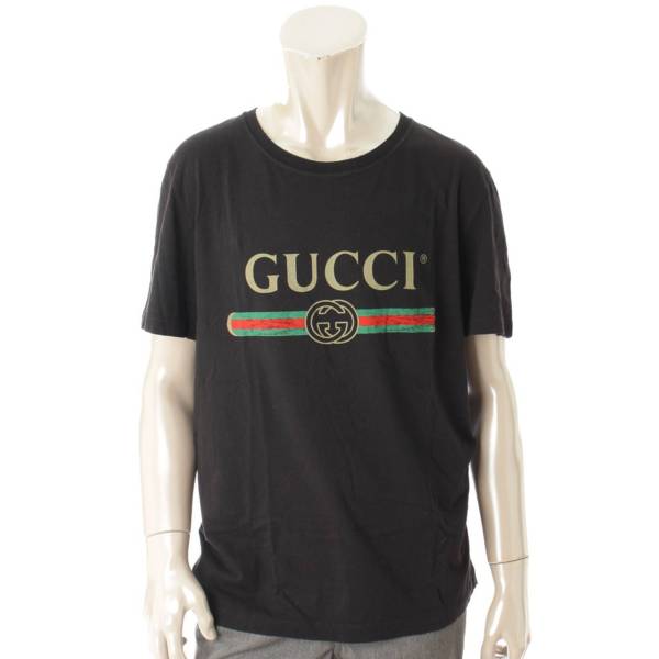 グッチ(Gucci) メンズ ヴィンテージ ロゴ プリント Tシャツ 440103 