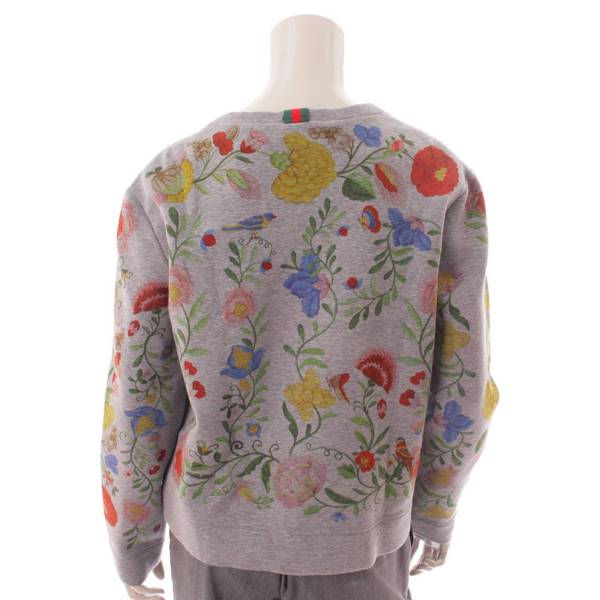 グッチ(Gucci) メンズ 花柄 スウェット トップス 408241 グレー M 中古