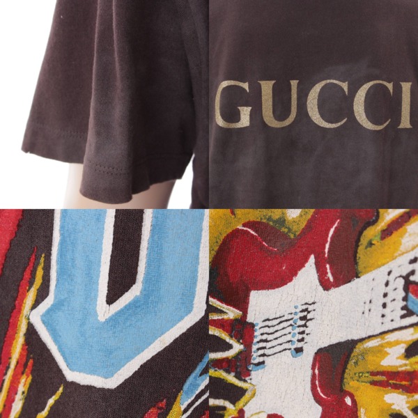 グッチ(Gucci) メンズ ACDC バンド Tシャツ 493117 ブラック S 中古