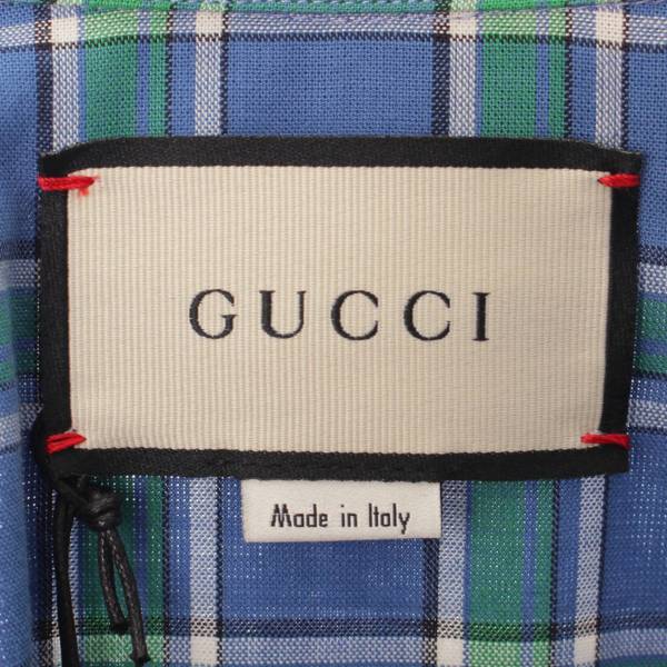 グッチ(Gucci) 20AW ピグレット付 半袖 オーバーサイズ チェック