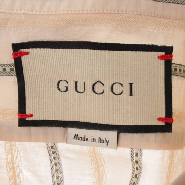 グッチ(Gucci) コットン ストライプ シャツ 長袖 625882 アイボリー 15
