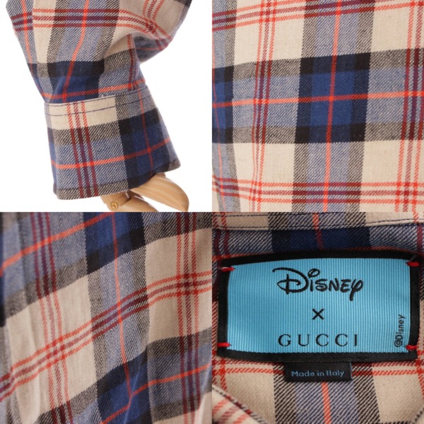 グッチ(Gucci) Disneyコラボ メンズ ドナルドダック チェック柄 シャツ