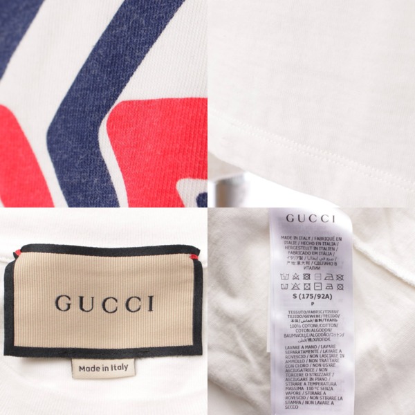 グッチ(Gucci) メンズ ミラープリント オーバーサイズ コットン 半袖