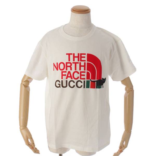 グッチ(Gucci) ノースフェイス メンズ ロゴプリント コットン 半袖 T