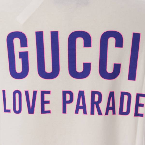 グッチ(Gucci) LOVE PARADE プリント Tシャツ トップス 548334 ホワイト XL 中古 通販 retro レトロ