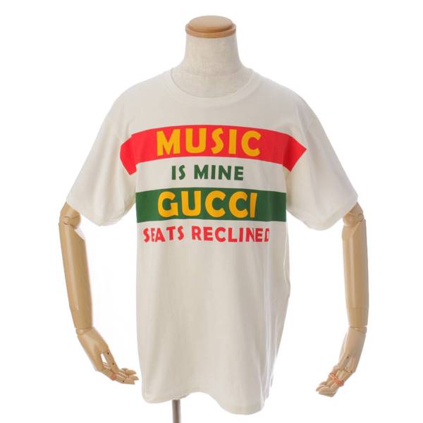 グッチ(Gucci) 100周年 MUSIC IS MINE プリント Tシャツ トップス 