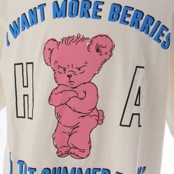 グッチ(Gucci) メンズ HA HA HA プリント ロング Tシャツ トップス 581903 ホワイト M 中古 通販 retro レトロ