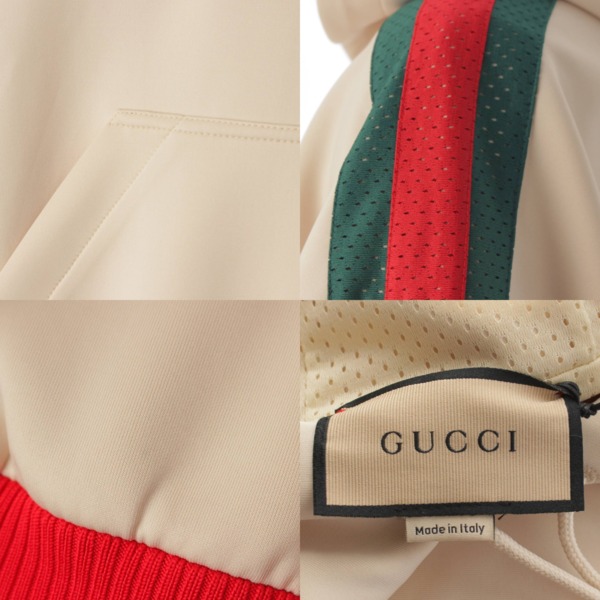 グッチ Gucci 23年 メンズ ストライプ ネオプレン スウェット パーカー