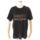 ロゴ オーバーサイズ コットン Tシャツ フラワー刺繍 457095 ブラック XS