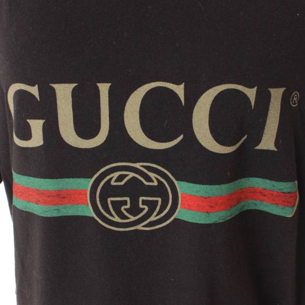 グッチ(Gucci) ロゴ オーバーサイズ コットン Tシャツ フラワー刺繍 ...