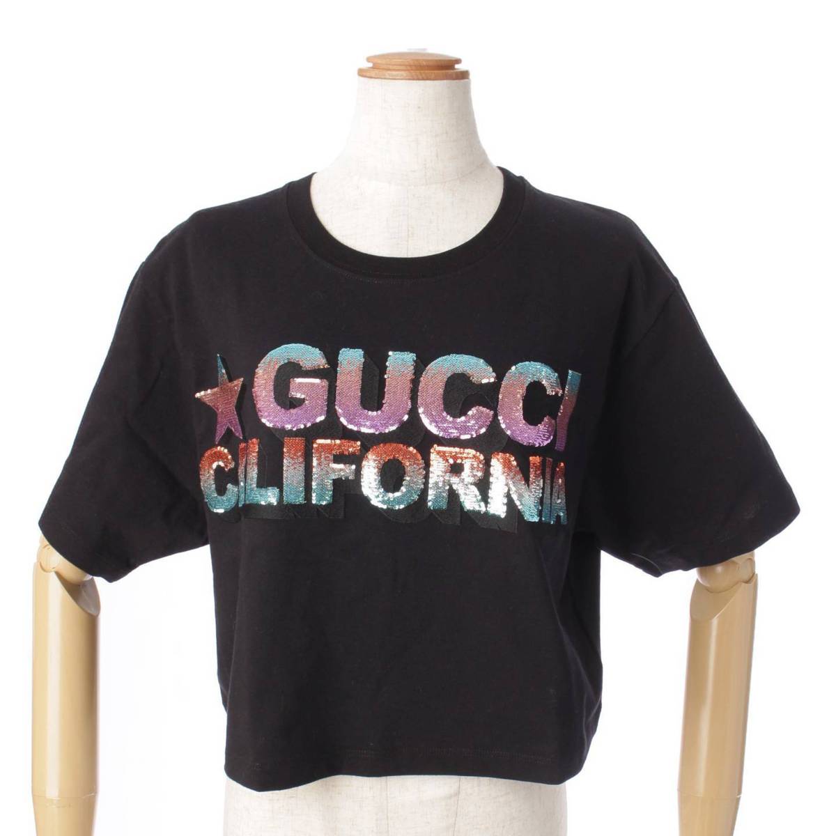 正規店即納】 Gucci - GUCCI グッチ Tシャツ ブラック スパンコール