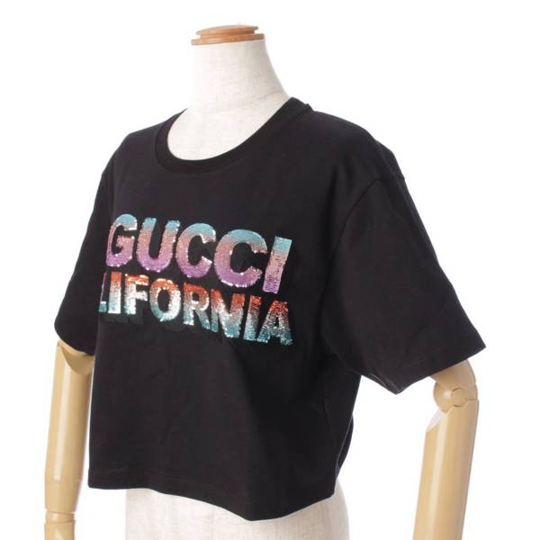 グッチ(Gucci) California ショート スパンコール Tシャツ クロップド