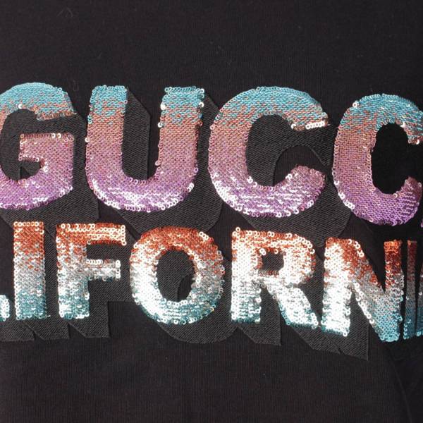 グッチ(Gucci) California ショート スパンコール Tシャツ クロップド 