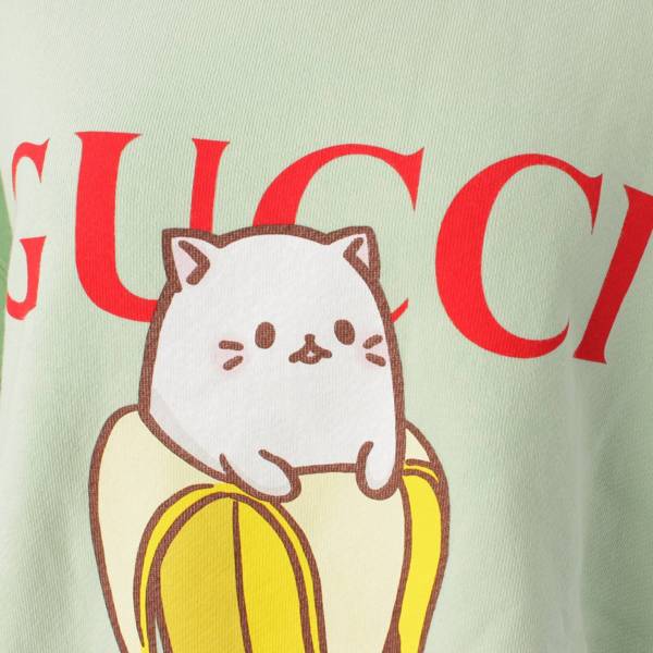 グッチ(Gucci) ロゴ キャットエンブロイダリー コットン トレーナー