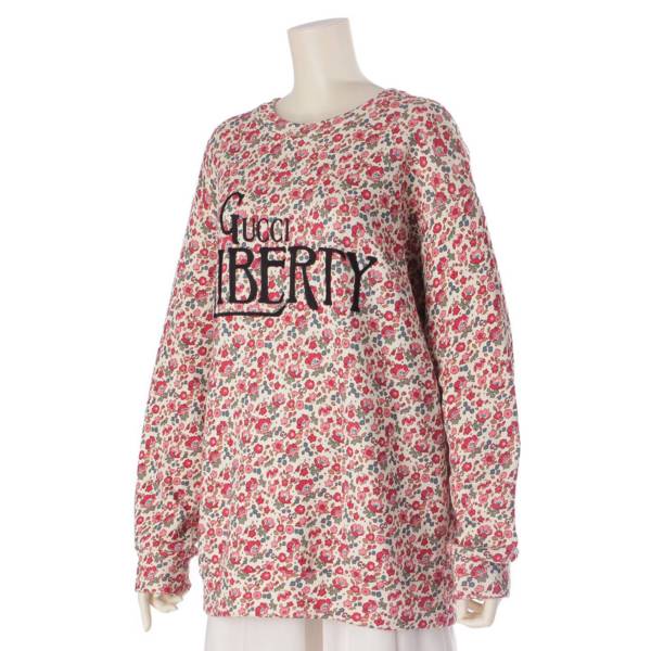 グッチ Gucci 20年 Liberty リバティ フローラル 花柄 スウェット トレーナー 638043 ピンク M 中古 通販 retro レトロ