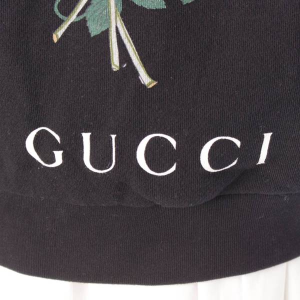 グッチ Gucci 19ss フラワー バックプリント ロゴ スウェット 469250 ブラック XS 中古 通販 retro レトロ