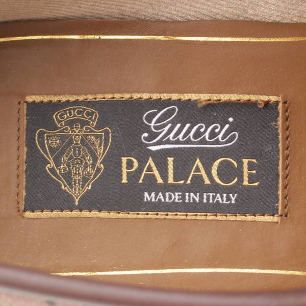 グッチ Gucci 22AW メンズ PALACE GGキャンバス ホースビット カモフラ ローファー カーキ 9 中古 通販 retro レトロ