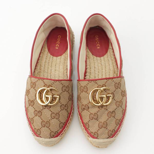 グッチ Gucci GGキルティング キャンバス エスパドリーユ シューズ