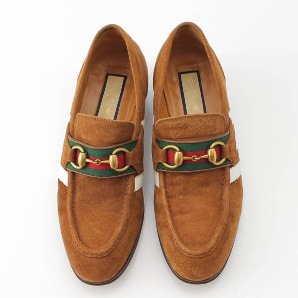 グッチ Gucci アディダスコラボ ホースビット ローファー シューズ 702234 ブラウン 37 1/2 中古 通販 retro レトロ