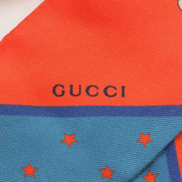グッチ(Gucci) フローラプリント シルク ネックボウ スカーフ フラワー