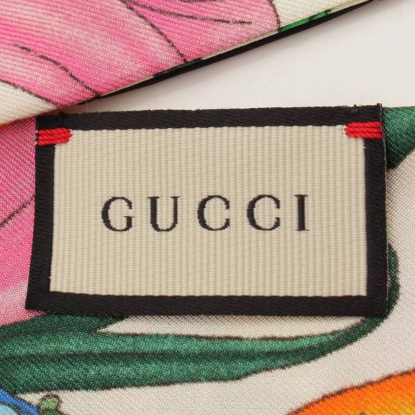 グッチ(Gucci) 17SS シルクツイル スカーフ ネックボウ フローラ 