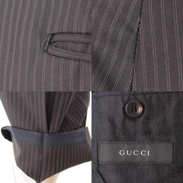 グッチ(Gucci) メンズ ストライプ スーツ ジャケット スラックス 