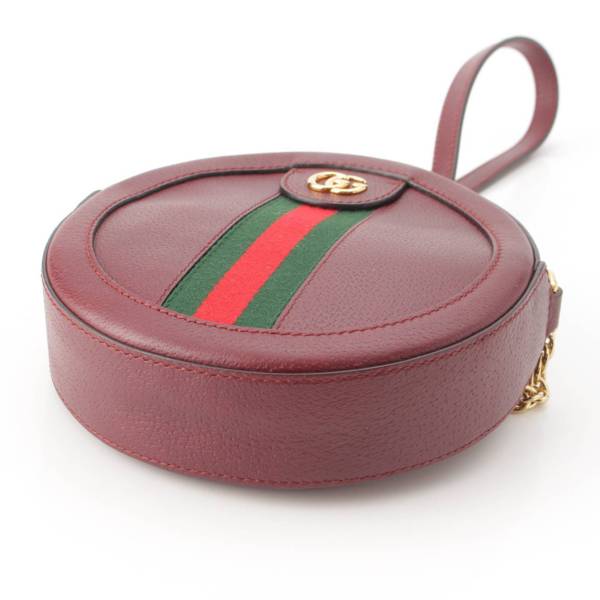 グッチ Gucci GG オフィディア シェリーライン レザー チェーンショルダーバッグ 550618 ボルドー 中古 通販 retro レトロ