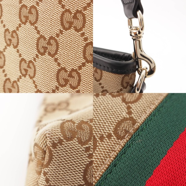 グッチ Gucci シェリーライン GGキャンバス ショルダーバッグ 388926 ベージュ 中古 通販 retro レトロ