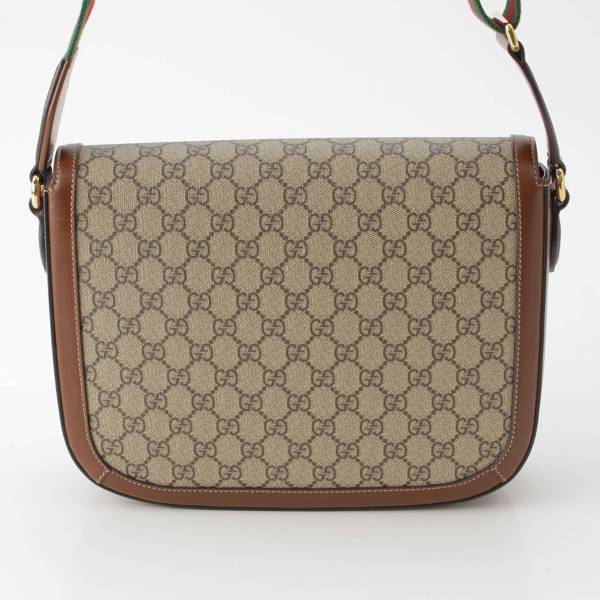 グッチ Gucci ホースビット1955 GGスプリーム ショルダーバッグ 700457 ベージュ×ブラウン 中古 通販 retro レトロ