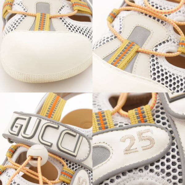 グッチ Gucci メンズ レザー×メッシュ ベルクロ スニーカー サンダル 