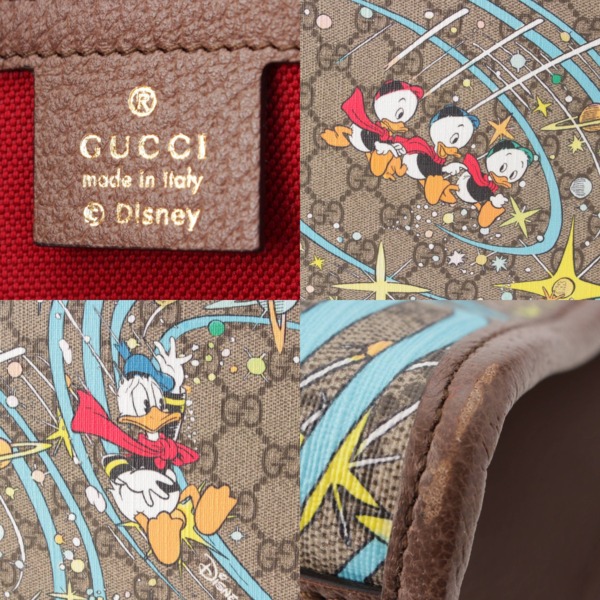 グッチ Gucci ディズニーコラボ GGスプリーム 2WAY ショルダー トート バッグ 650037 ベージュ 中古 通販 retro レトロ