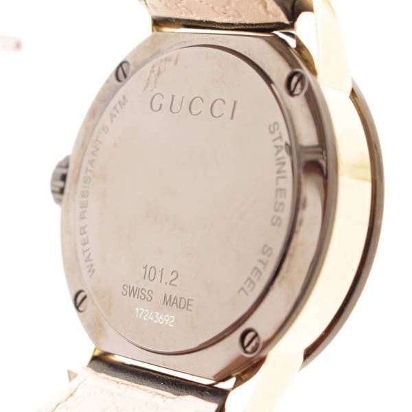【代引不可】新品【GUCCI腕時計】メンズ〔G-クロノ〕ブラック レザー革 44mm 時計
