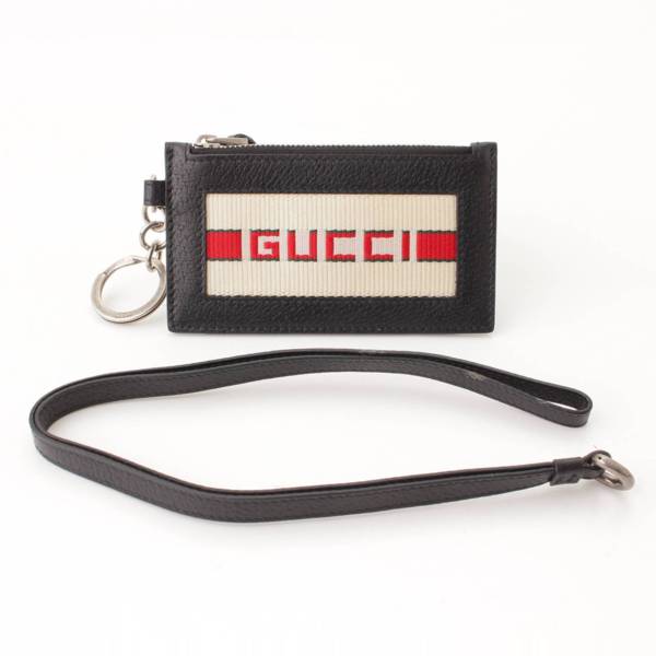 グッチ(Gucci) ジャガード ストラップ カードケース コインケース 