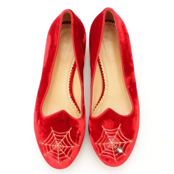 シャーロット オリンピア(Charlotte Olympia) ベロア フラット