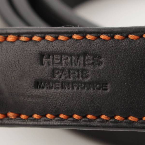 エルメス(Hermes) エトリヴィエール レザー ベルト C刻印 ブラック
