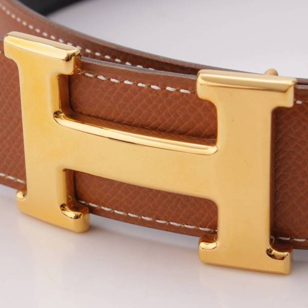 エルメス(Hermes) コンスタンス Hベルト リバーシブル ブラウン