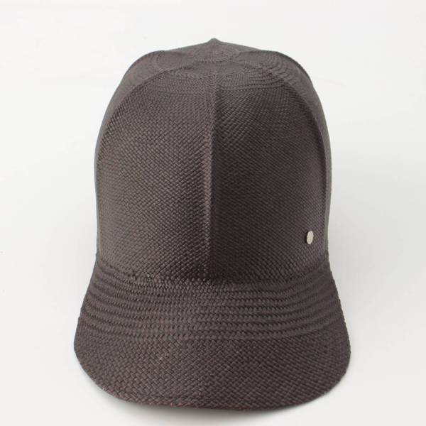 未使用】HERMES ストローキャップ キャップ 帽子 ブラック エルメス - 帽子
