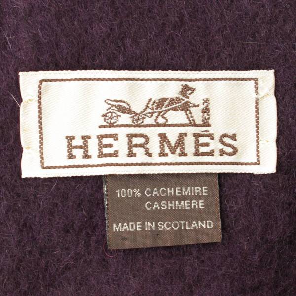 エルメス(Hermes) カシミヤ マフラー ストール パープル 中古 通販