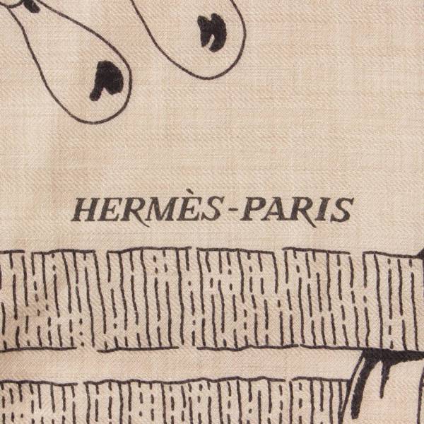 エルメス(Hermes) カレ140 カシミヤ シルクスカーフ MORS a JOUETS 