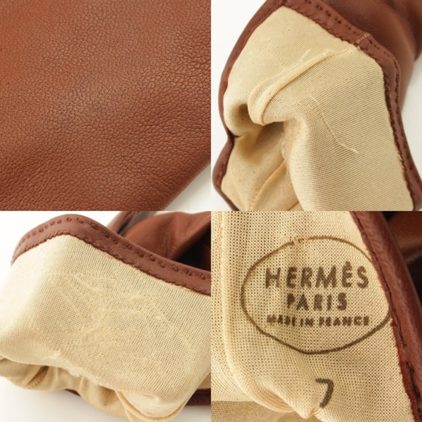 エルメス(Hermes) エルメス コリエドシアン レザーグローブ 手袋